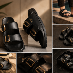 Urban Luxe Premium Prada Buckle Slides